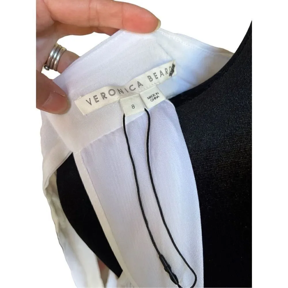 NWOT Veronica Beard Lilliana Gown Dress Pleated Halter Bow Bride Size 8 White